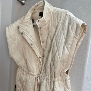 Vince Women's Ivory Quilted Vest